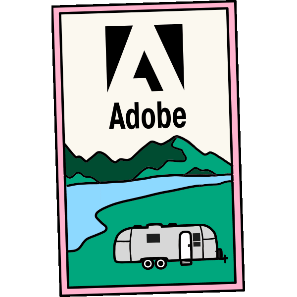 Camping Adobe Creative Cloud Sticker by Adobe