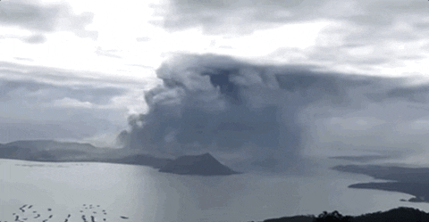 giphyupload giphynewsinternational eruption taal volcano GIF