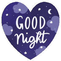 Good Night Heart Sticker