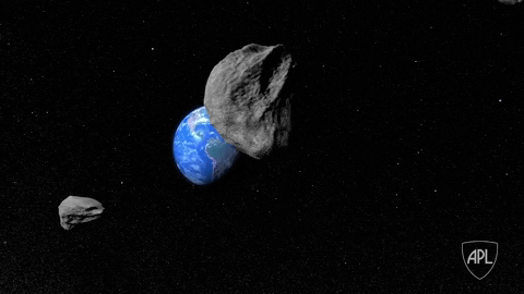 JHUAPL giphygifmaker earth dart asteroids GIF