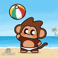 Beach Day Success GIF by Chimpers