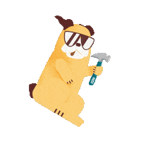 Working Cool Dog Sticker by Horizon Credit Union