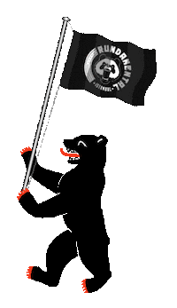 black flag running Sticker by RUNDAMENTAL