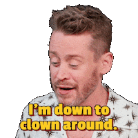 Clowning Around Macaulay Culkin Sticker by First We Feast