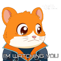Suspicious I See You Sticker by Hamieverse