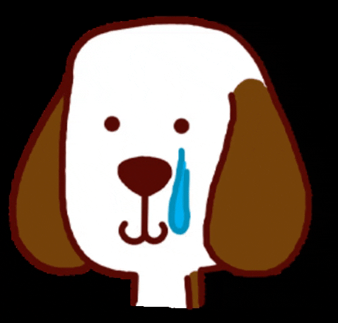 tinkygram giphygifmaker dog sad cry GIF