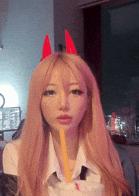 Cute Girl Drinking GIF