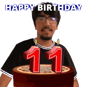 11 Years Old Happy 11Th Birthday Sticker