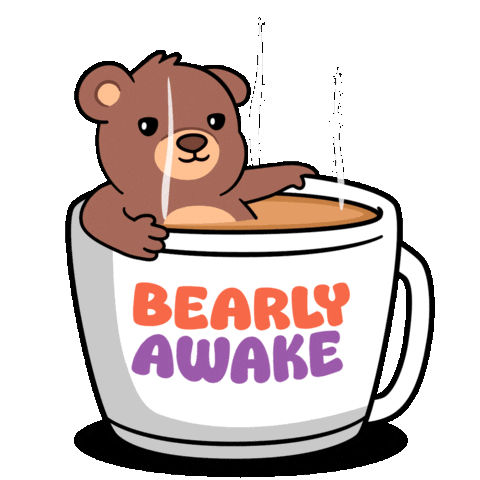 Good Morning Coffee Sticker by BEARISH