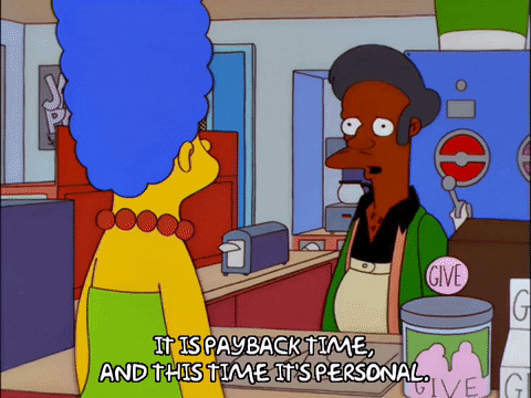 Apu from The Simpsons: It's payback time, and this time its personal.
