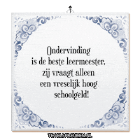 Wijsheid Leren Sticker by Tegelspreuken.nl