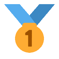emojivid emoji 1 champion award Sticker