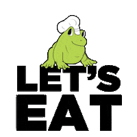 Happy Lets Eat Sticker by One Fat Frog