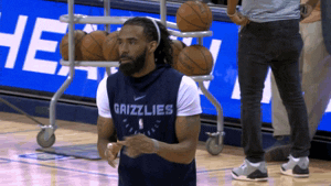 warming up memphis grizzlies GIF by NBA