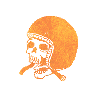 Skull Headbang Sticker by Once In A Blue Moon Festival