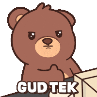 Teddy Bear Thumbs Up Sticker by BEARISH