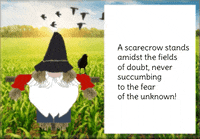 Gnome Scarecrow GIF