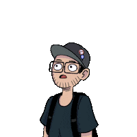 Scared Sticker by Lorine Kirk