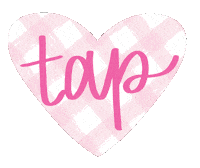 bestfriendsforfrosting heart tap gingham bestfriendsforfrosting Sticker