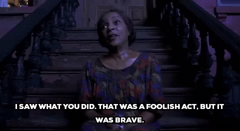 ruby dee that was a foolish act but it was brave GIF