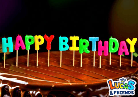 Excited Happy Birthday GIF by Lucas and Friends by RV AppStudios