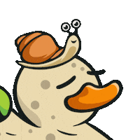 duckieland sorry sweating snail duckie Sticker