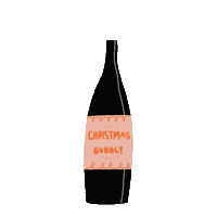 Pop Champagne Christmas Vibe Sticker