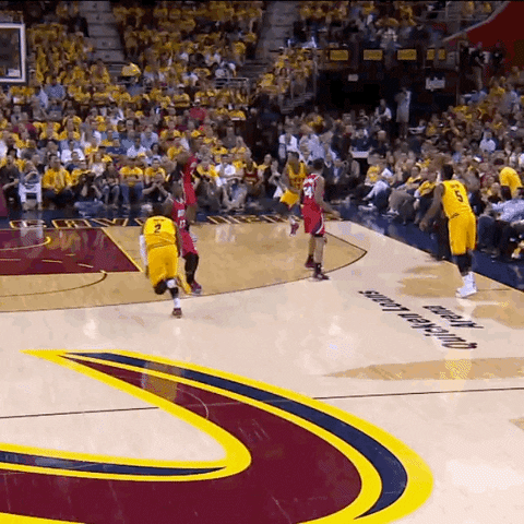 cleveland cavaliers three pointer GIF by NBA