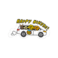 Happytrailshikingla dogwalker dogwalking hth adventure dog Sticker
