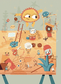 bonehaus animation illustration friends sun GIF