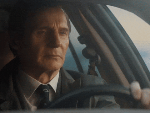 Driving Liam Neeson GIF by The Lonely Island