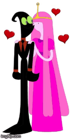 nergal and princess bubblegum kiss GIF
