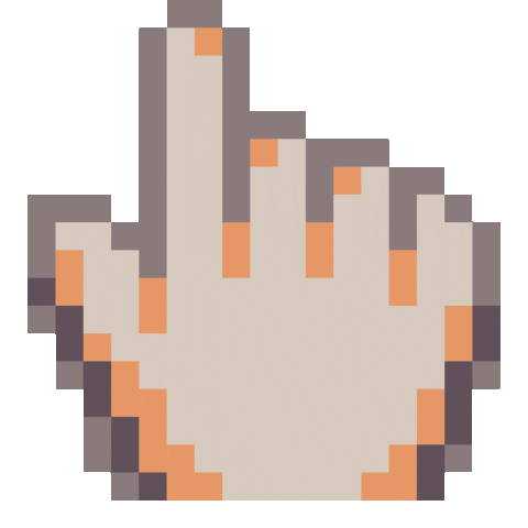 dinchenix giphyupload pixel retro hand Sticker