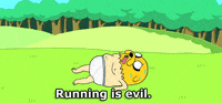 adventure time running GIF