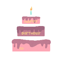 Happy Birthday Popcorn Sticker