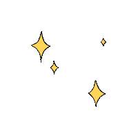 DungeonDelves stars yellow sparkle glow Sticker