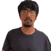 Thinking Pose Adjust Glasses Sticker