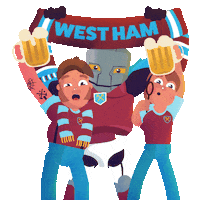 Premier League Hammers Sticker by Manne Nilsson
