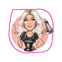 pinksaloonhairstudio pink saloon pink saloon studio Sticker
