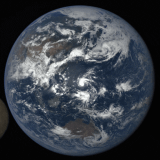 moon earth GIF