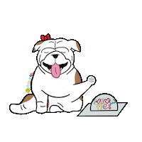 dog puppy Sticker by makala9_