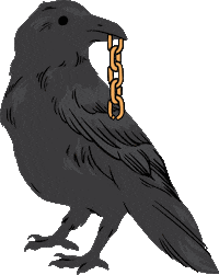 METALSMITHSOCIETY chain crow metalsmith metalsmithsociety Sticker