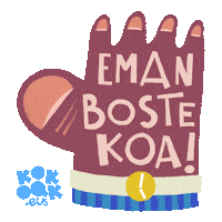 kokoakgara hand five mano euskara Sticker