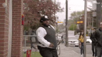 TallBoyz police subway chase crime GIF