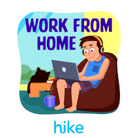 Work From Home Sticker by Hike Sticker Chat