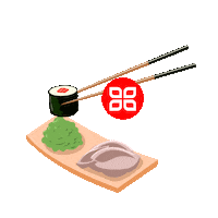 sushi eat Sticker by Ikibana