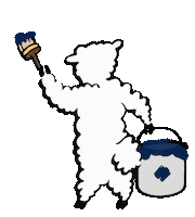 FaribaultMill new design blue painting Sticker
