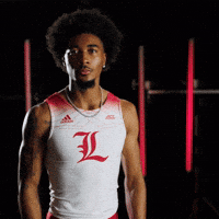 Track Field Superman GIF by Louisville Cardinals
