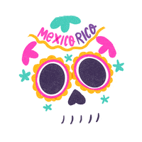 Vilore skull calaverita calavera diademuertos Sticker