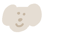 犬 Beige Sticker